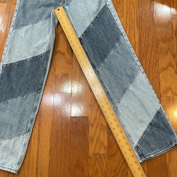 Pacsun Woman’s Size 24 90’s Boyfriend Jeans 100% cotton Patchwork fading - Picture 9 of 13